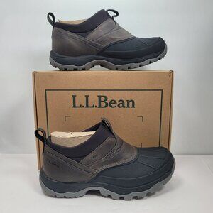 L.L. Bean Storm Chasers Men's Black Brown Slip-On Shoes US Size 9.5M NWB